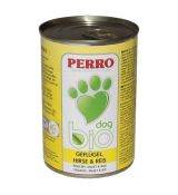 PERRO Bio s kuřecím masem, prosem a rýží 410 g