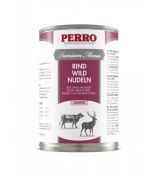 PERRO Premium Menue Junior Hovězí, Zvěřina a nudle 410g